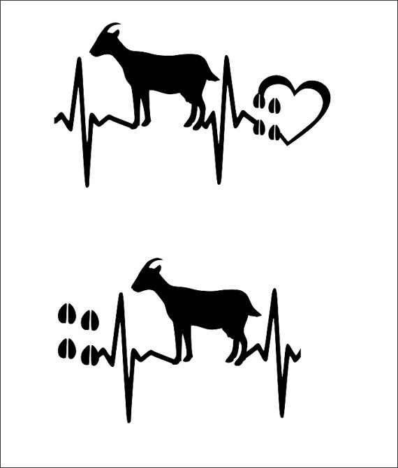 570x671 Svg Cut File Goat Heartbeat Hoof Marks With Heart Scrapbook