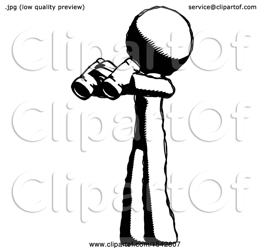 1080x1024 Ink Design Mascot Man Holding Binoculars Ready To Look Left By Leo