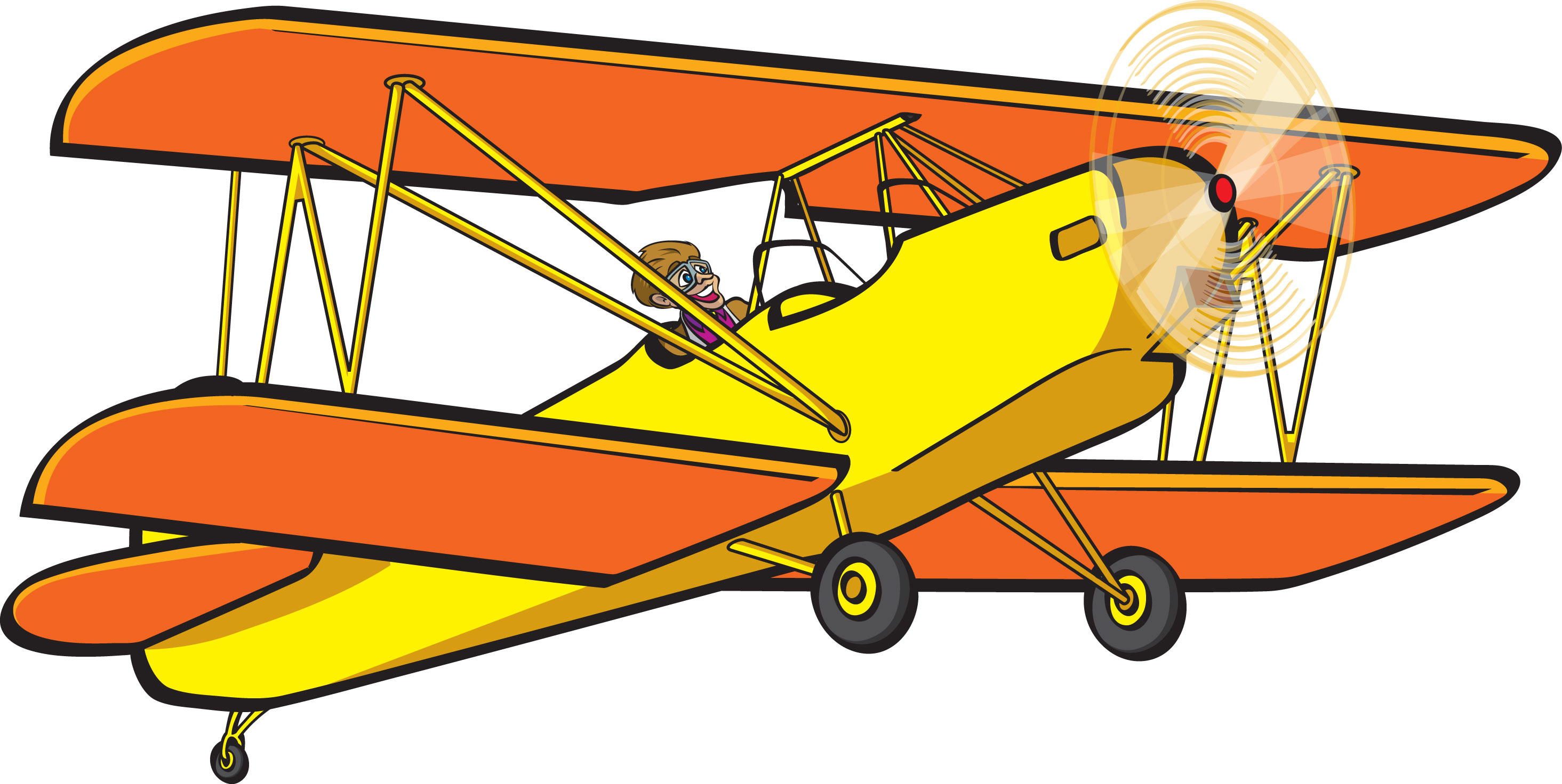 2929x1472 Biplane Clipart