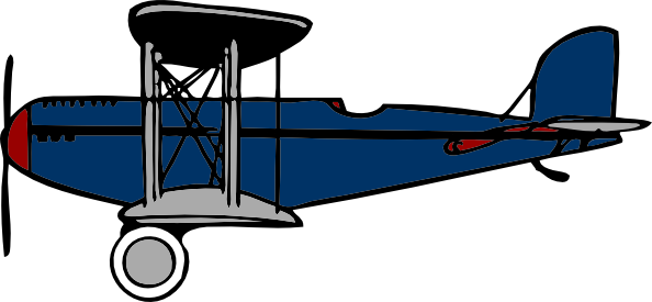 594x275 Red Blue Biplane Clip Art Free Vector 4vector