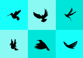 286x200 Flying Bird Silhouette Free Vector Art