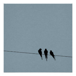260x260 Black Bird Silhouette Posters Amp Prints Zazzle Uk