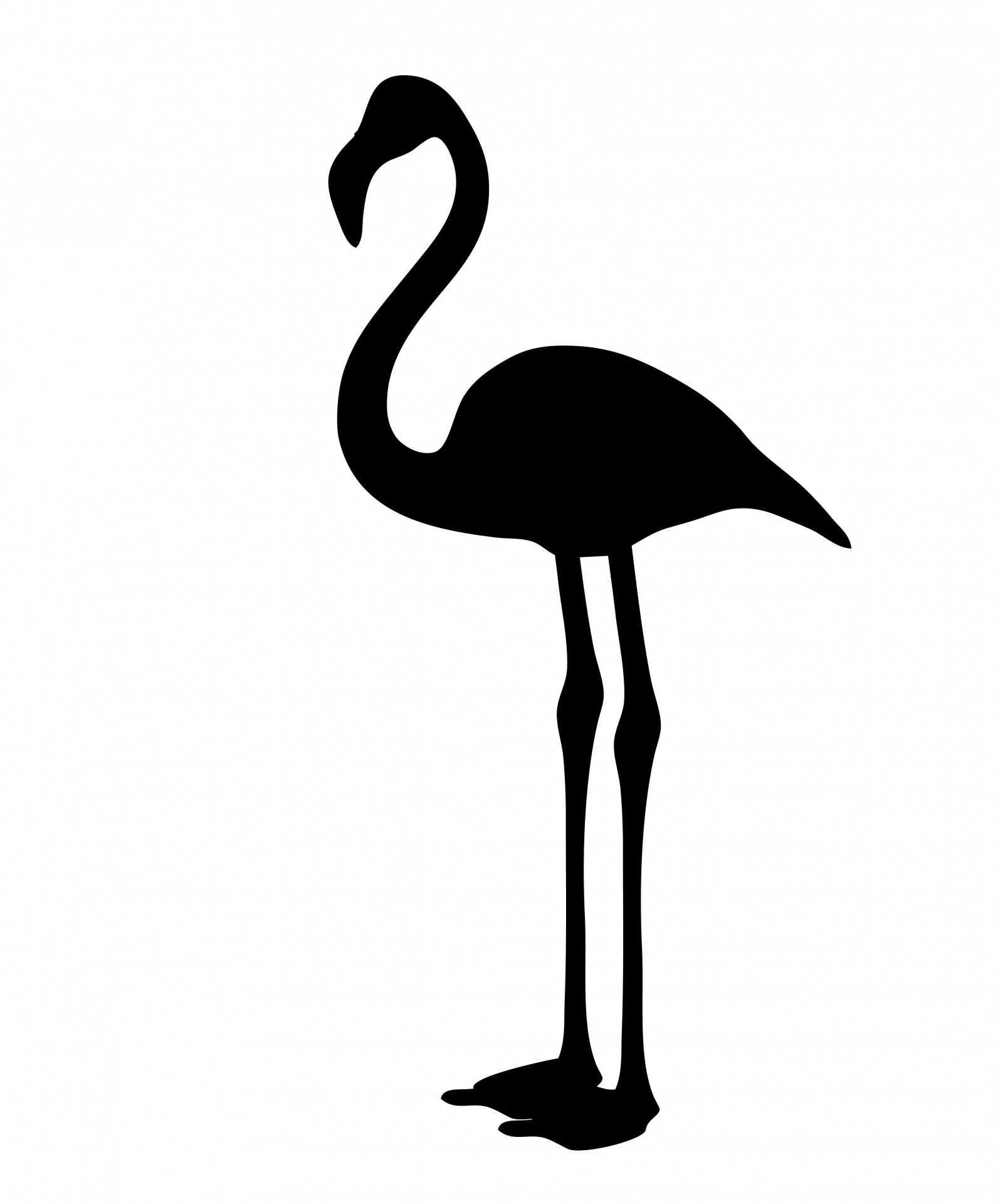 1600x1920 Flamingo Silhouette Clipart Free Stock Photo