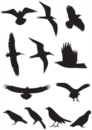 303x425 Bird Silhouette Vector Vector Silhouettes Free Vector Free Download