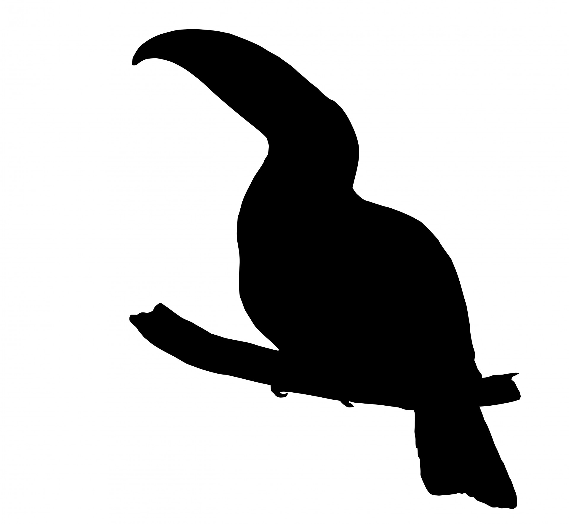 1920x1771 Toucan Bird Silhouette Clipart Free Stock Photo
