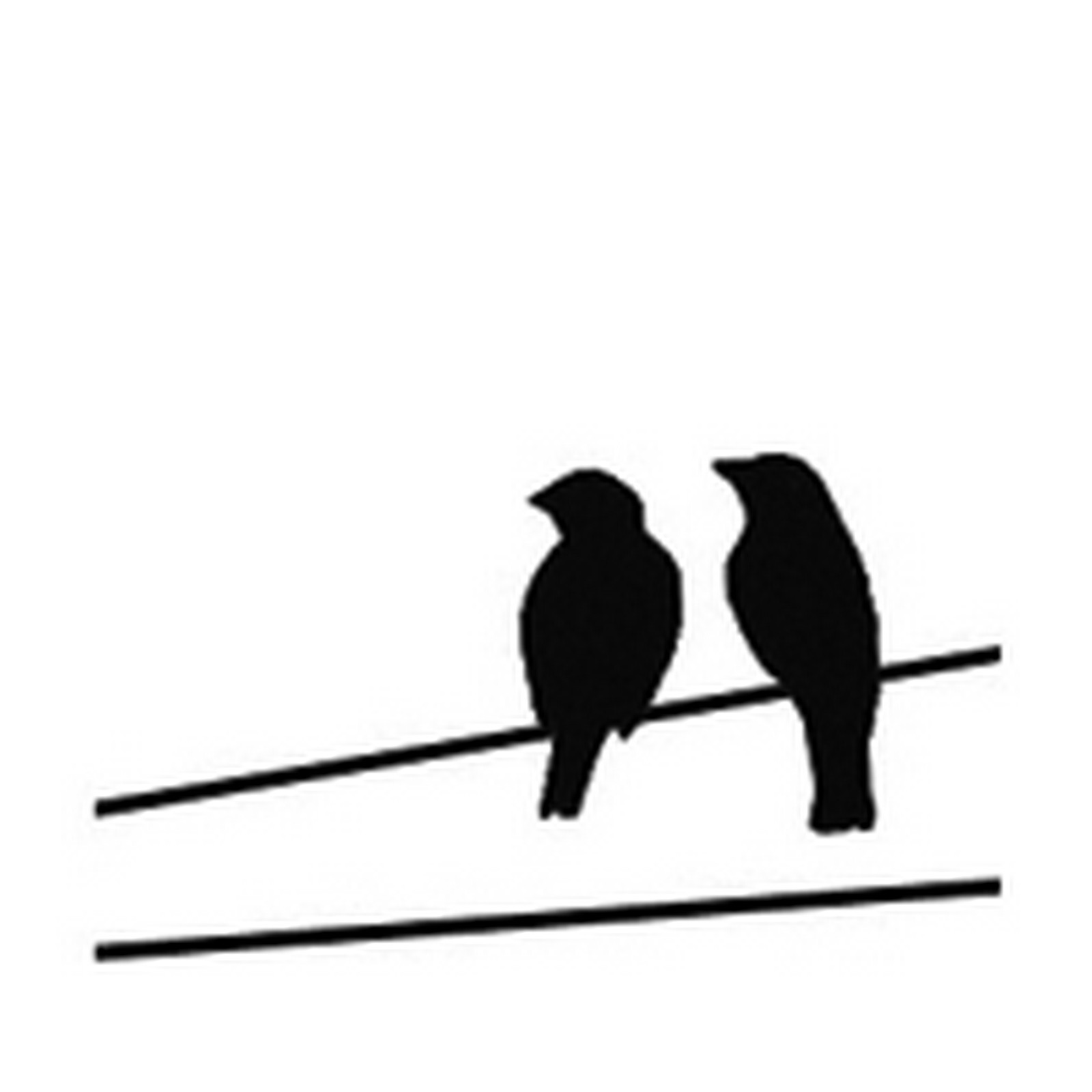 1600x1600 Fusing Decal 1.5x1.25 Black Birds On A Wire Animals 1 12 X