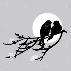 236x236 Love Birds On Branch
