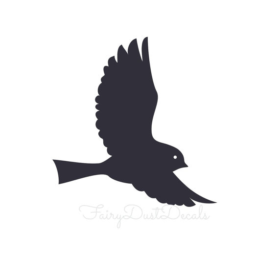 570x559 Bird Wall Decal Flying Bird Decal For Walls Vinyl Wall