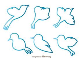 286x200 Bird Outline Free Vector Art