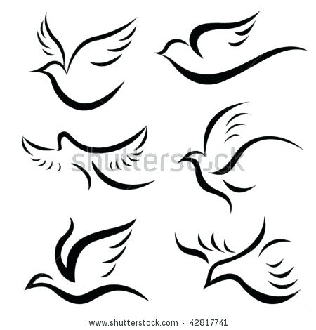 450x470 Collection Of Bird Outline Tattoo Back Best Skin Images