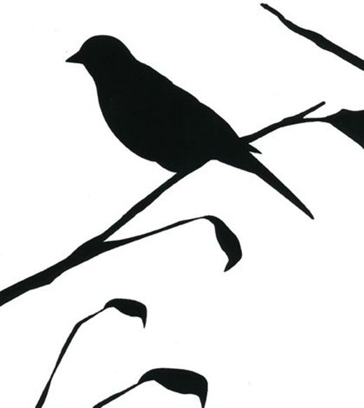 520x583 Blackbird Wallpaper, Designer Wallpaper And Silhouettes