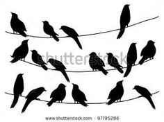 236x176 Silhouettes Bird On A Branch Stock Vector Julia Urchenko