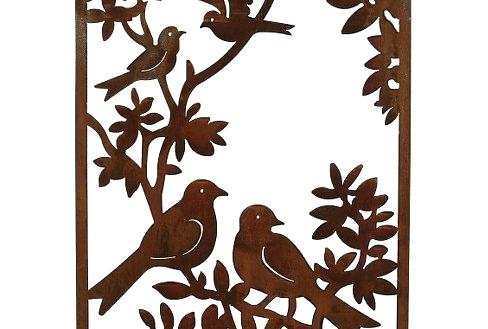 488x329 Metal Bird Wall Art