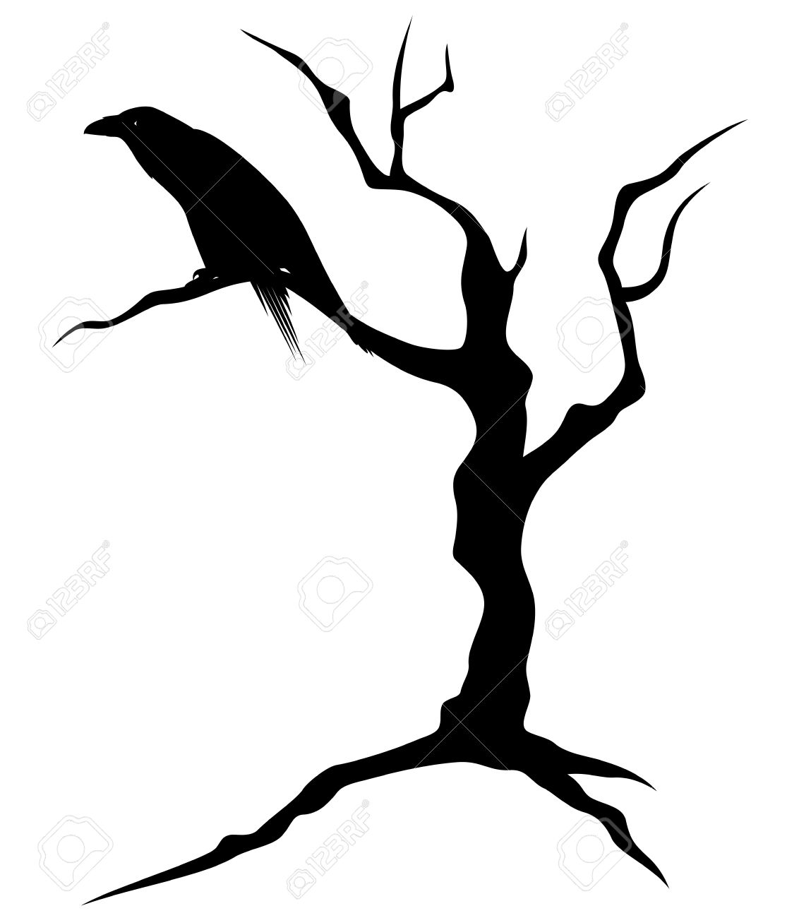 1115x1300 Raven Clipart Branch Silhouette