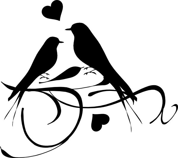 600x532 Heart Bird Silhouette Clipart