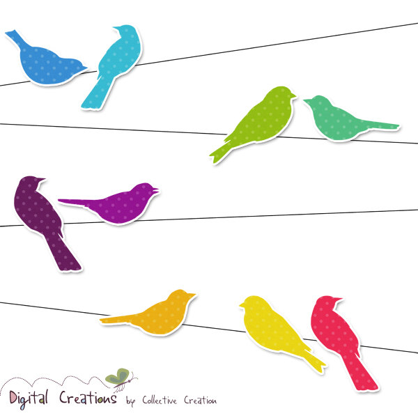 600x600 Bird Clipart Wire