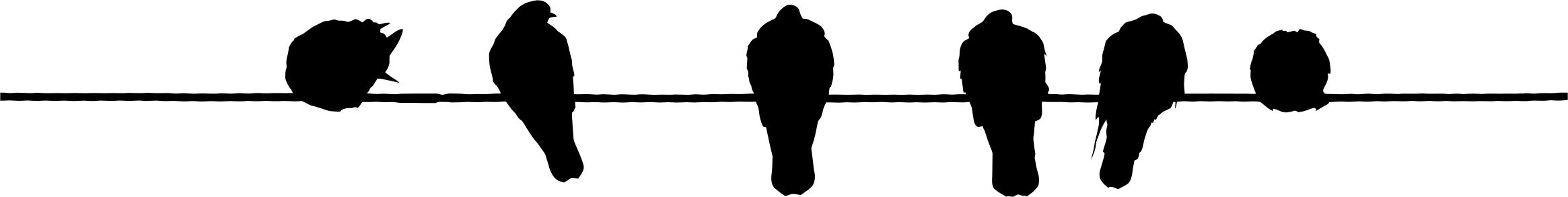 2330x293 Birds On A Wire Silhouette Icons Png
