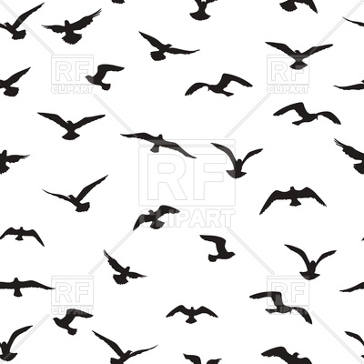 400x400 Flying Birds Seamless Pattern Royalty Free Vector Clip Art Image