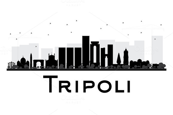 580x386 Tripoli City Skyline Silhouette Skyline Silhouette And City Skylines