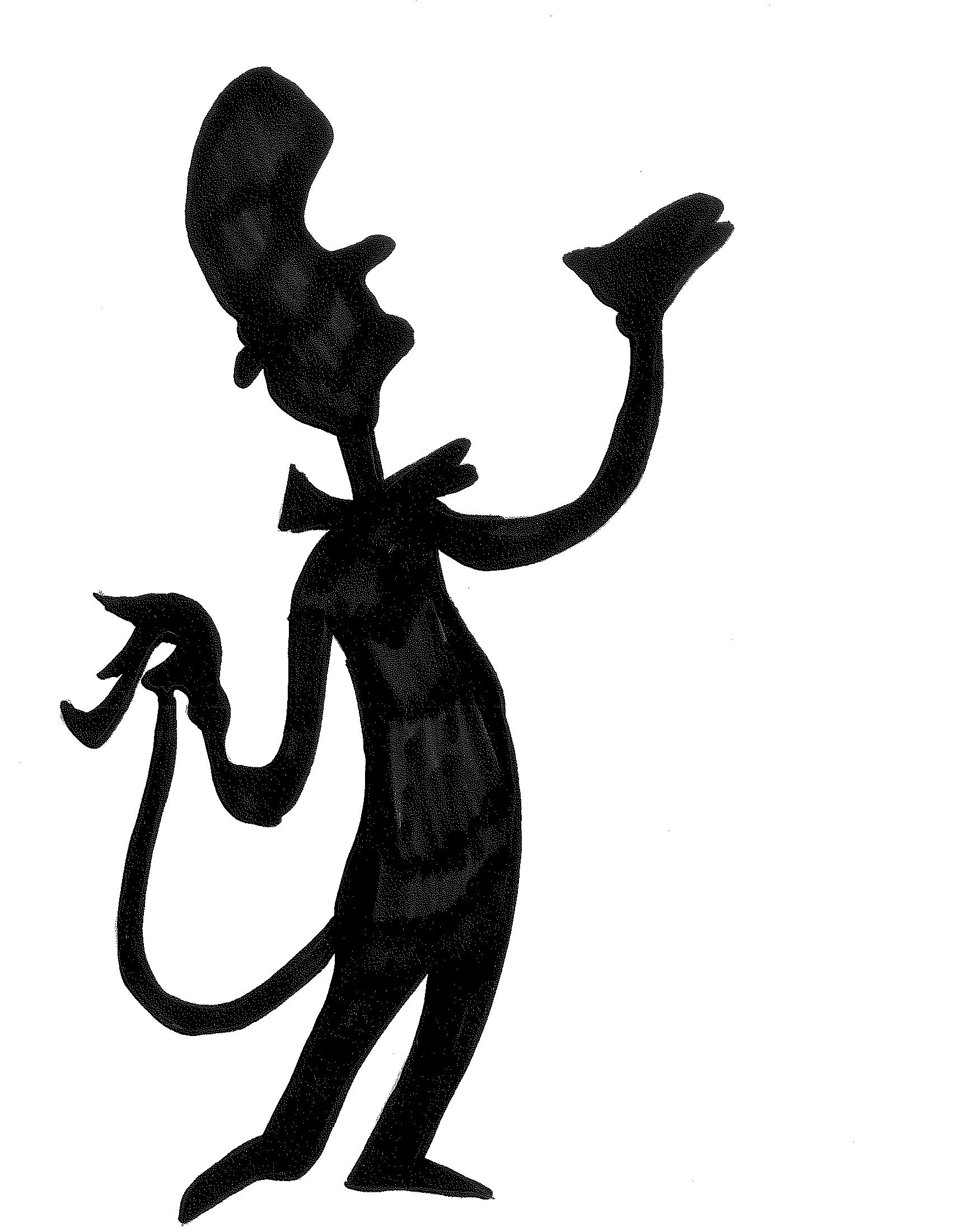 1704x2200 Cat In The Hat Silhouette Dr. Suess Silhouettes