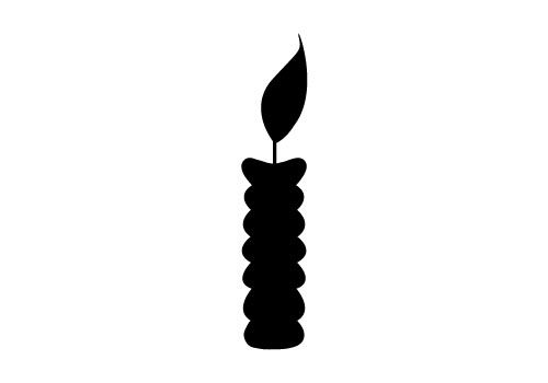 500x350 Candle Clipart Silhouette