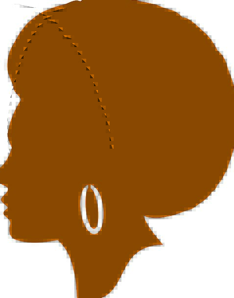 478x609 Afro American, Black, Dark, African, Hairstyle, Silhouette