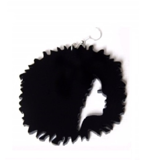 458x519 Afro Silhouette Acrylic Earrings Urban Glitz Amp Glamour