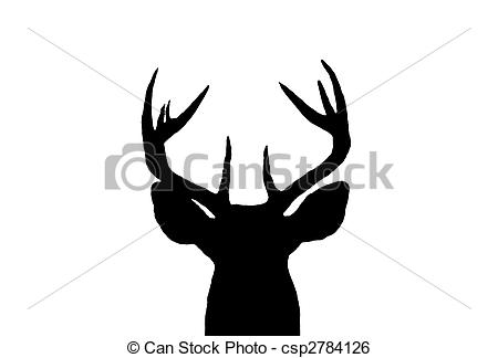 450x324 Whitetail Deer Buck Silhouette. A Silhouette Of A Male White
