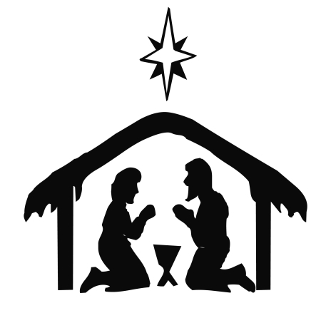 Black And White Nativity Silhouette at GetDrawings | Free download