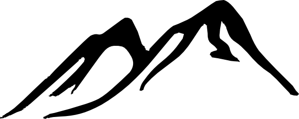 600x239 Mountain Silhouette Clipart