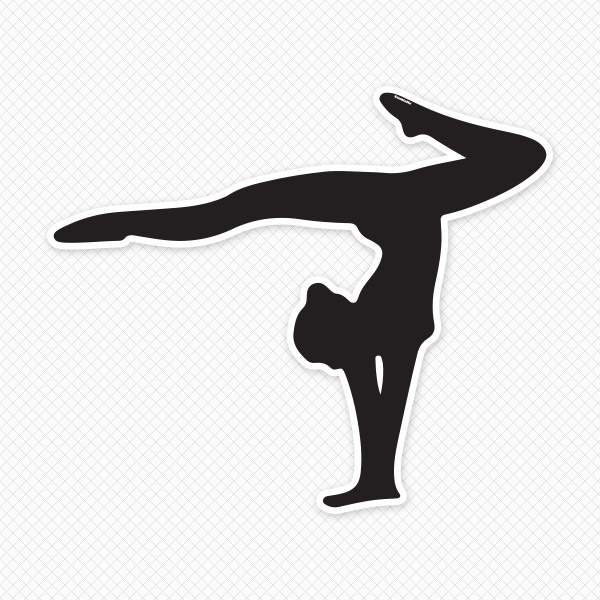 600x600 Gymnastics Clipart Black And White