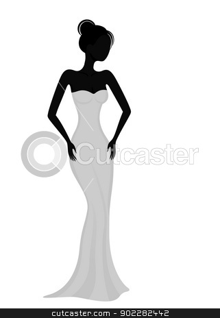 321x464 Black Dress Clipart Evening Dress