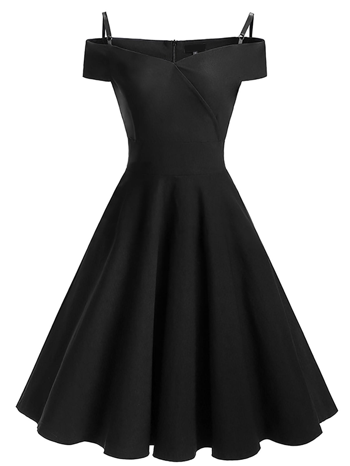 1200x1596 Vintage Cold Shoulder Skater Pin Up Dress