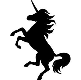 263x262 Cozy Design Unicorn Black And White Leaf Template 10 Silhouette