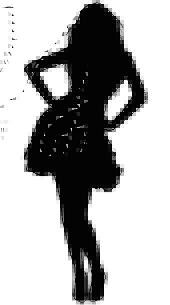 340x609 Silhouette, Outline, Fashion, Lady, Beauty, Girl, Lassie, Woman