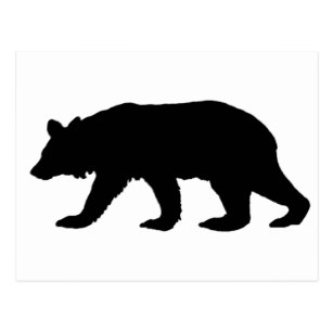 307x307 Black Bear Silhouette Postcards Zazzle