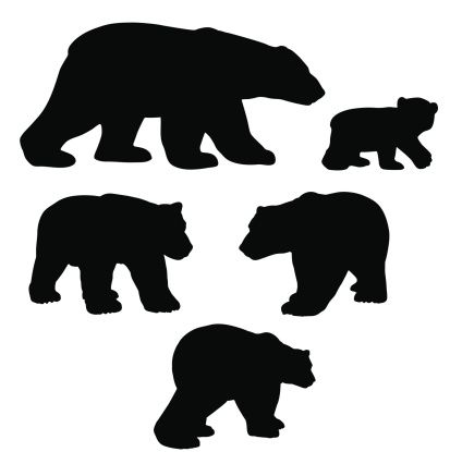 413x415 Black Bear Clipart Outline