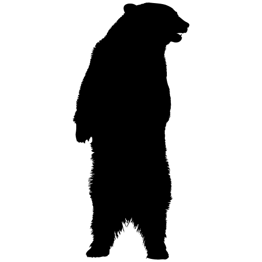 512x512 Standing Bear Silhouette Bear