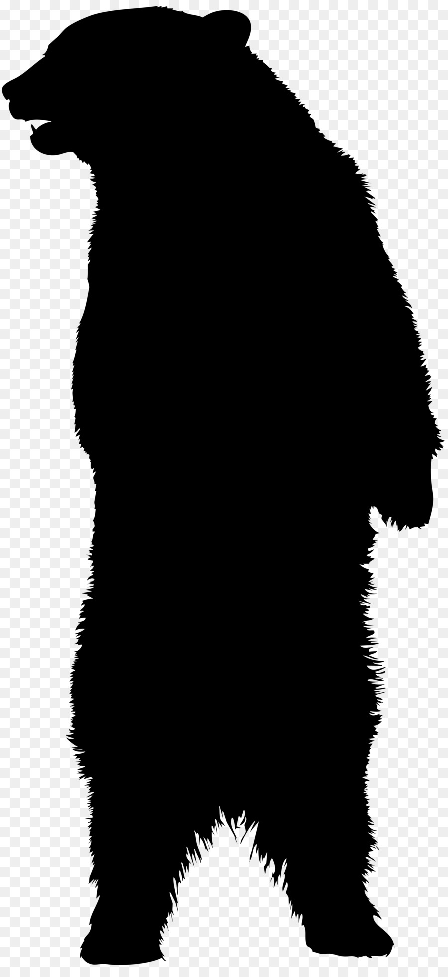 900x1960 American Black Bear Silhouette Clip Art