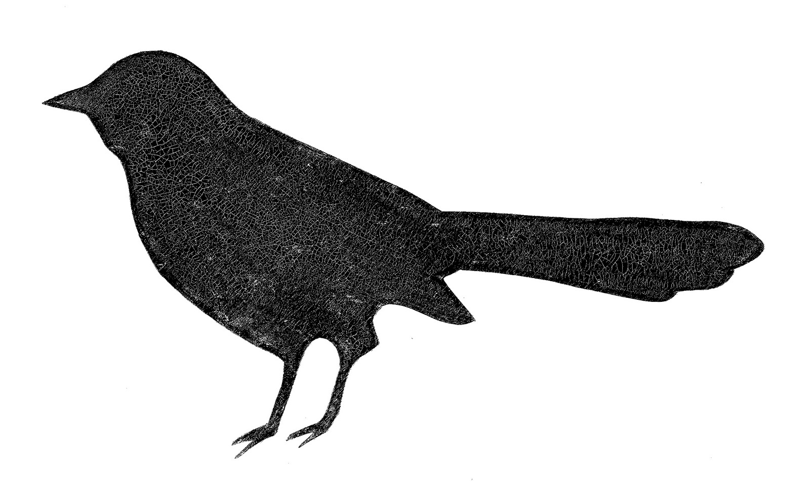 1600x993 Thrifty Artist Crackle Black Bird Clip Art