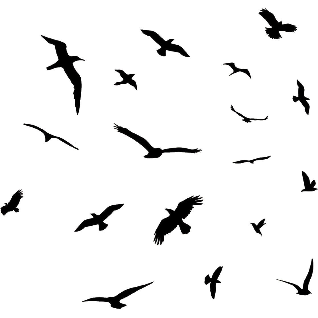 1116x1116 Flock Of Birds Flying Wall Decals Stickers Peel