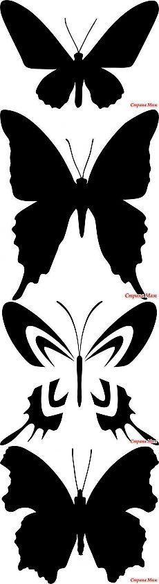 230x842 Free Wood Burning Stencils Printable Wall Butterflies