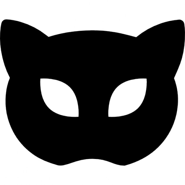626x626 Carnival Mask Silhouette Like Cat Face Icons Free Download