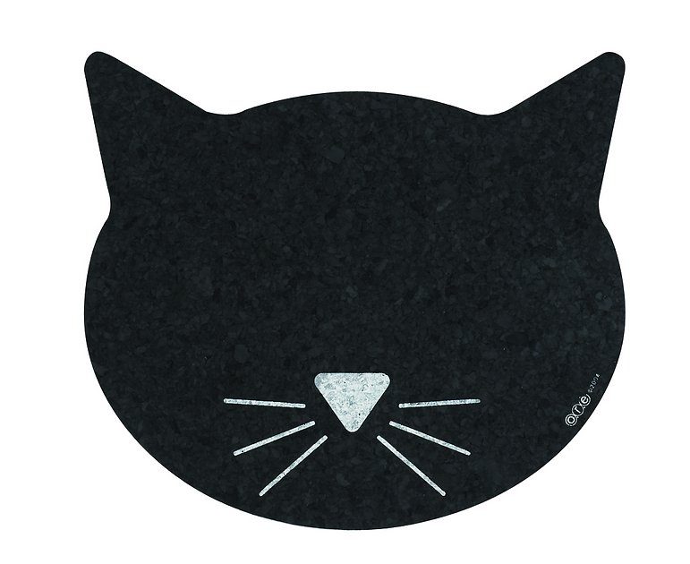 771x630 Ore Pet Recycled Rubber Black Cat Face Placemat