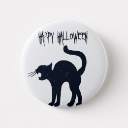 260x260 Black Cat Silhouette Halloween Buttons Amp Pins