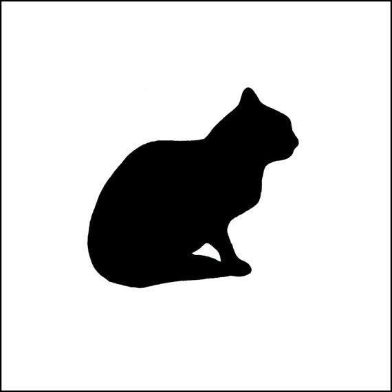 570x570 Silhouette Clock Black Cat Silhouette Clocks