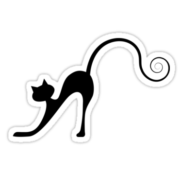 375x360 Black Cat Outline