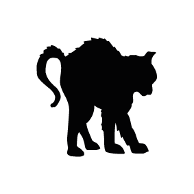 283x283 Black Cat Silhouette Silhouette Of Black Cat