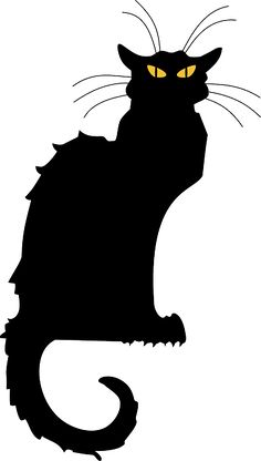 236x416 Halloween Black Cat Silhouette Pattern