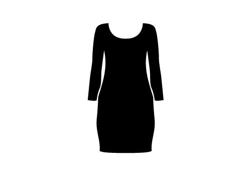 500x350 Free Women Dress Silhouette Vector